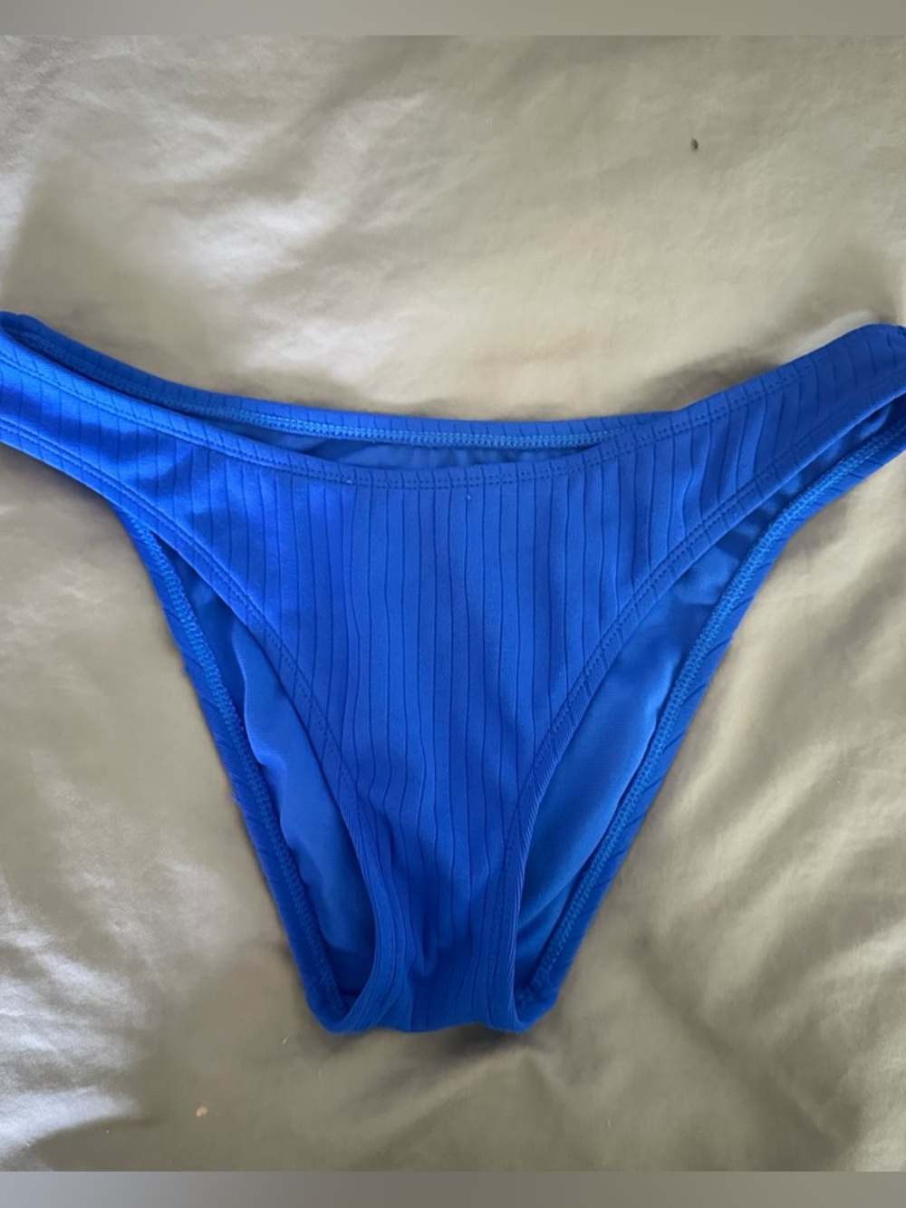 Women’s shade & shore blue ribbed bikini bottoms SIZE MEDIUM